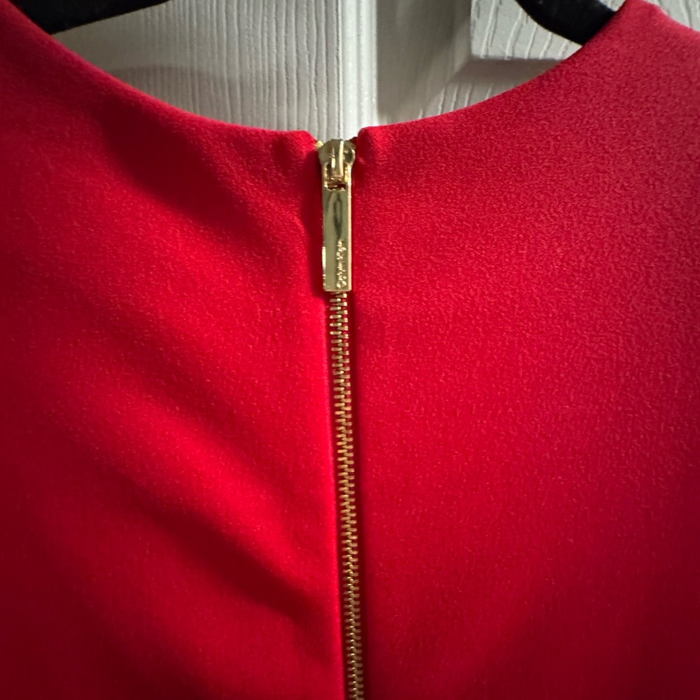 Calvin Klein Vibrant Red Long Sleeve Dress - Picture 4 of 7